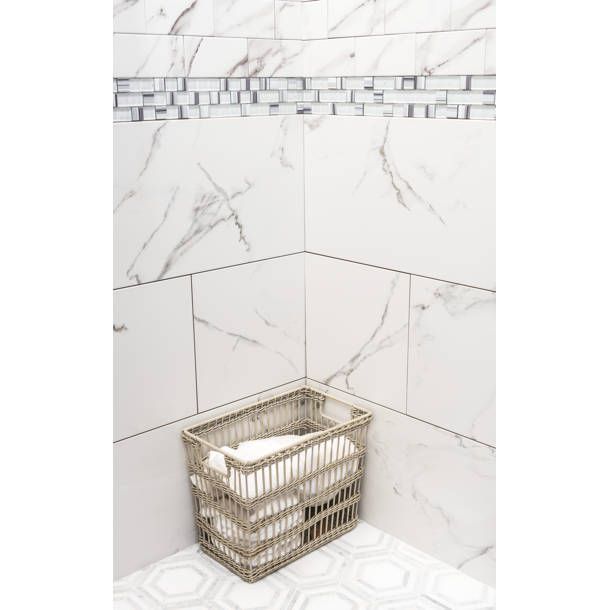 Long Island Mosaics & Tile Albuquerque 12" x 24" Porcelain Marble Look